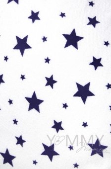 Дополнительная наволочка для подушки (Y@mmyMammy), 501.0.27, белая/синие звезды (фланель)